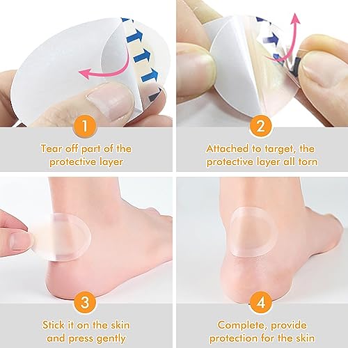Image of Dr.Pedi Blister Bandages for feet Heel Blister Pads Hydrocolloid Bandages for Ankle Heel Toes Blister Prevention Pads for Recovery Waterproof- Variety Pack 20 Pcs