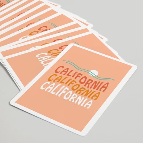 Baraja de Póker California con tipografía costera miniatura 5
