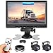 Sistema di telecamere di retromarcia con doppia telecamera, monitor da 7" a 2 schermi divisi, impermeabile, visione notturna HD, telecamere di retromarcia per camion/autocaravan/rimorchi/auto, 12V-36V
