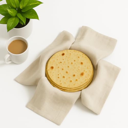 Image of Double Layer Roti Wrap /Chapati Cover - 1 PC Premium Cotton Cloth for Roti, Paratha, Phulka, Hot Case | Kitchen Chapati Cloth with Flaps | Soft & Durable Cotton Seed Fabric