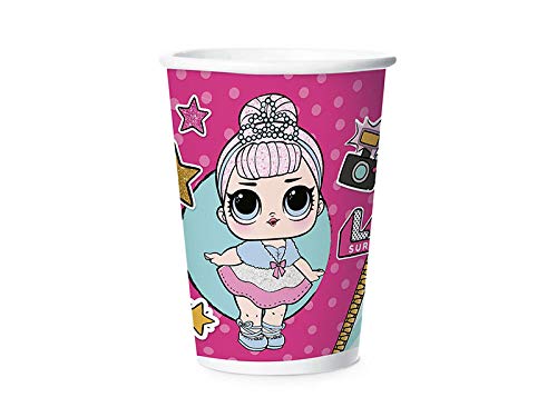 Regina COPO PAPEL 180ml r515 BONECA LOL - Pacote de 08 Unidades