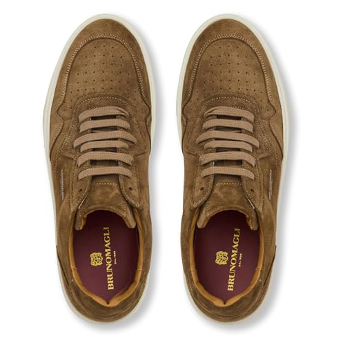 Image of Bruno Magli Men's Dezi Sneakers, Leather Shoes, Lace-Up Casual Shoes