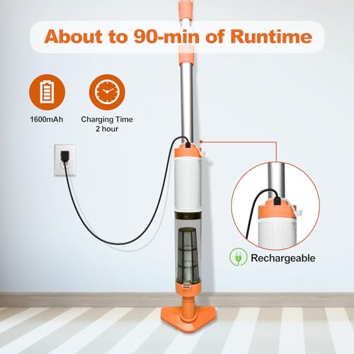 4 in 1 Cordless Rechargeable Small Pool Vacuum spa hot tub 90 Mins Running Time, 12 Gallons/Min Powerful Suction - Thumbnail 7