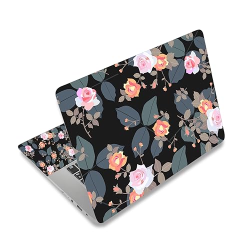 Film autocollant ordinateur portable 15.6 pouces amovible protection sticker PC fleurs