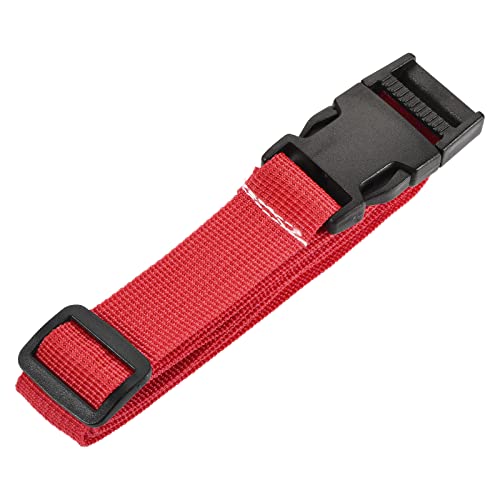 Image of MECCANIXITY Utility Strap with Buckle 1x40 Inch Polyester Quick Release Adjustable Belt for Travel Outdoor Bag Luggage Packing (Red)