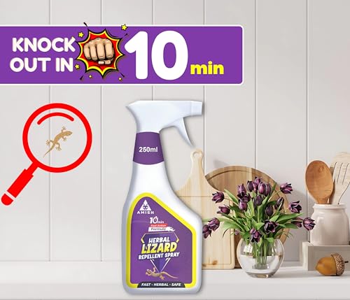 Image of Amish Herbal Lizard Spray 250 ml Pack Of 1 |10 Minutes Formula |Removes Entire Lizard colony|Powerful 100% Organic No Chemical Lizard Repellent Spray for Home Long Lasting Protection Instant Action