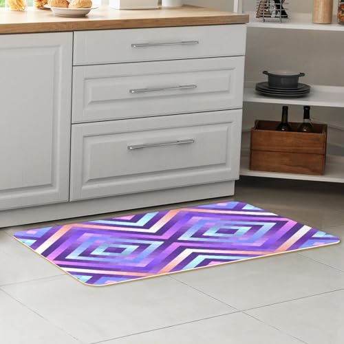 Tapis de cuisine lavable lot de 2 diamant anti-glisse pour sol propre - 7