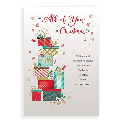Piccadilly Greetings Regal Publishing Classic Christmas Card to All of You – 9 x 6 tum, C85590