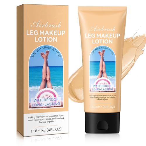 Leg Full Coverage Concealer, Leg Makeup For Veins Scars Tattoos, Waterproof Body Makeup With Moisturizing Formula, Long-Lasting Foundation For Flawless Even Skin Tone (Light Glow)