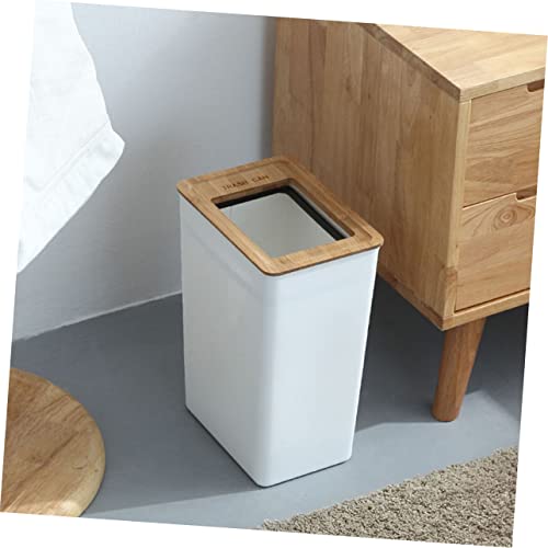 Cabilock Cubo de Basura con Tapa de Bambú para Cocina miniatura 6