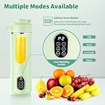 Portable Cordless Blender,Small Rechargeable Juicer,Mini Personal Blender for Smoothies and Shakes,With Automatic Cleaning Function,On The Go and Easy To Use