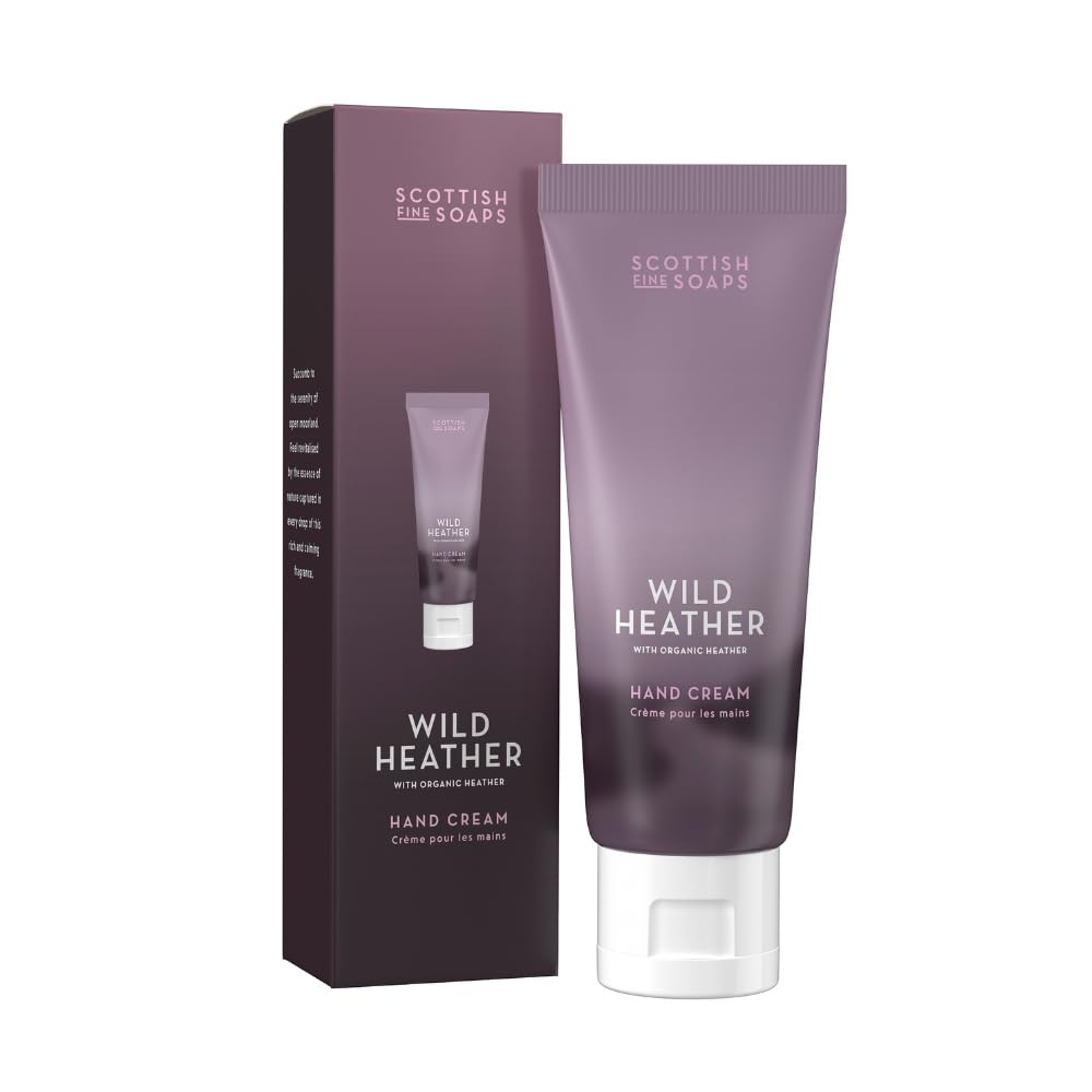 Scottish Fine Soaps Wild Heather Hand Cream 75ml – Nourishing Shea Butter Hand Cream with Heather Scent