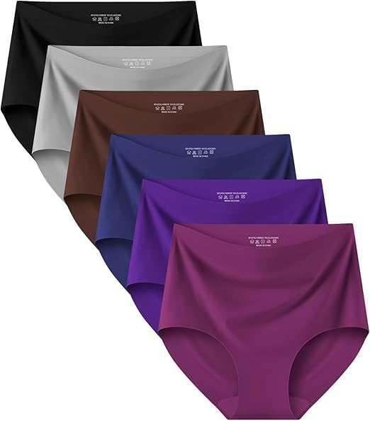 Women’s Seamless Hipster Panties Pack, No Show Stretch Underwear, Soft Breathable High Waist Panty, Tag-Free Comfort (Multicolor, Pack of 6)-image-19