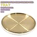 Jiozermi 6.69 Inch Stainless Steel Towel Tray, Serving Tray, Decorative Tray, Storage Tray for Cosmetics Jewelry Fruit Candy, Round, Gold