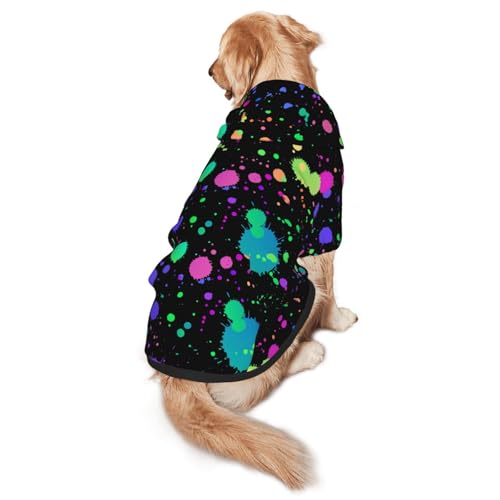 Suéter con capucha para perro Glow in Dark Neon