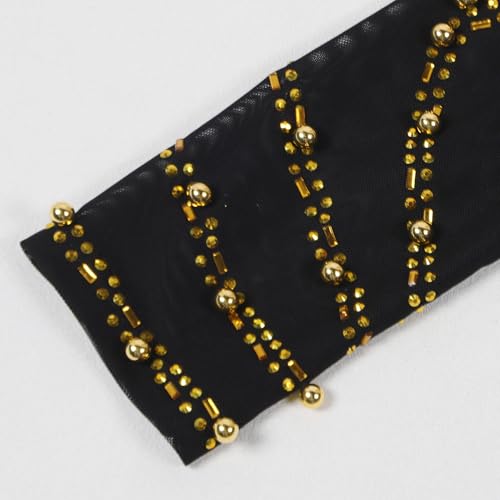 Image of PORRCEY Women's Sexy Elegant Rhinestone Bodycon Dress Hot Drilling Clubwear