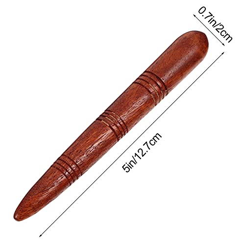 Foto von 2 Stücke Triggerpunkt Massagegerät Fuß Holz Massagestab Massagestäbchen Muskel Massageroller Stick Massage Holz Trigger Roller für Schulter Rücken Bein Entspannung Schmerzlinderung