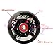 JCCHT PU Material 8 Pack Inline Skate Roller Skates Wheels for Asphalt Inline Skating or Outdoor/Indoor Roller Hockey, Replacement Skate Wheels with Bearings,Black,72mm