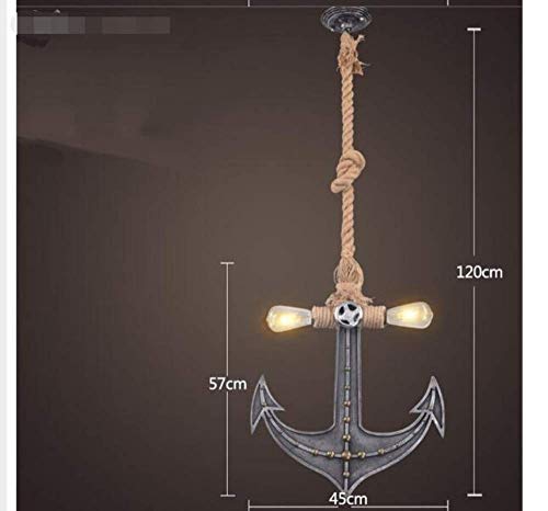 Preisvergleich Produktbild BOSSLV Wandleuchte Lichter Lampen Lichter Scheinwerfer Beleuchtung Retro Industrie Wind Hanfseil Anker Pendelleuchte Kreative Eisen Pendelleuchte Kaffee Restaurant Bar