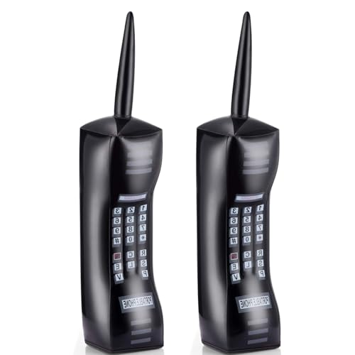Teléfono Inflable Móvil Retro Inflable Accesorios Años 80 Años 90, Teléfono Celular Inflable para Despedida de Soltero Fiesta Temática de Discoteca Traje de Carnaval
