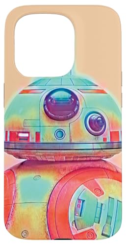 Coque iPhone 15 Star Wars BB-8 robuste anti-rayure couleur Peach Sherbet