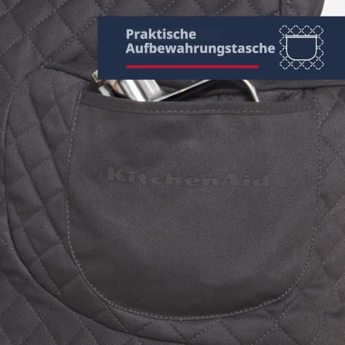 KITCHENAID Abdeckung für Standmixer, mit Aufbewahrungstasche, gesteppt, 100% Baumwolle, Anthrazit, 36,6 x 45,7 x 25,4 cm – Ansicht 4