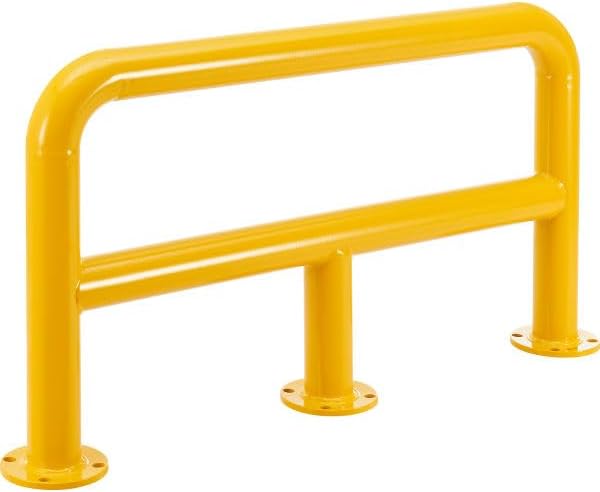 Global Industrial 670791 High Profile Steel Machine Guard Yellow - 42 x 24 in.