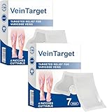 Vein Target Microneedle Patch, 2026 New Varicose Vein Patches, Varicose Veins Patches for Legs, Natural Ingredients, Vein Ease Patche for All Skin Types (2 Box)