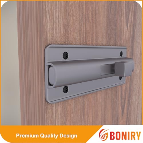 Image of Boniry Premium Heavy Duty Door Latch | Door Stopper Lock | Main Door High Security and Home and Office Doors for Wooden and PVC Door Latch (2, Satin Black)