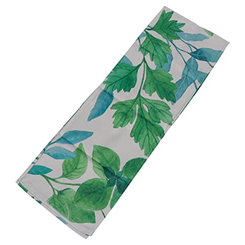 LIFKOME Camino De Mesa Verde De 1 Pieza Decoración Nórdica Mantel Hawaiano Camino De Escritorio De La Selva Camino De Mesa De Playa Suministros para Fiestas Tropicales Juego De Cover