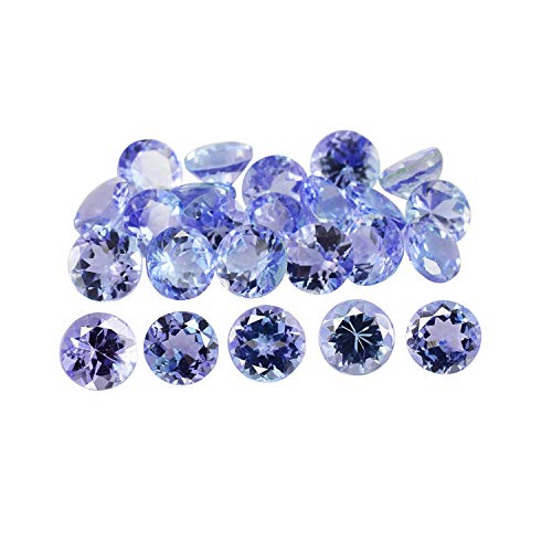 Tanzanite naturelle ronde AAA 1.25 mm pour créer un bijou cadeau unique