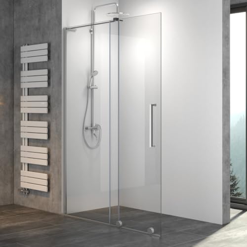 WITEN&NOCK Walk In Dusche 120x195cm Duschkaine Duschtür Schiebetür...