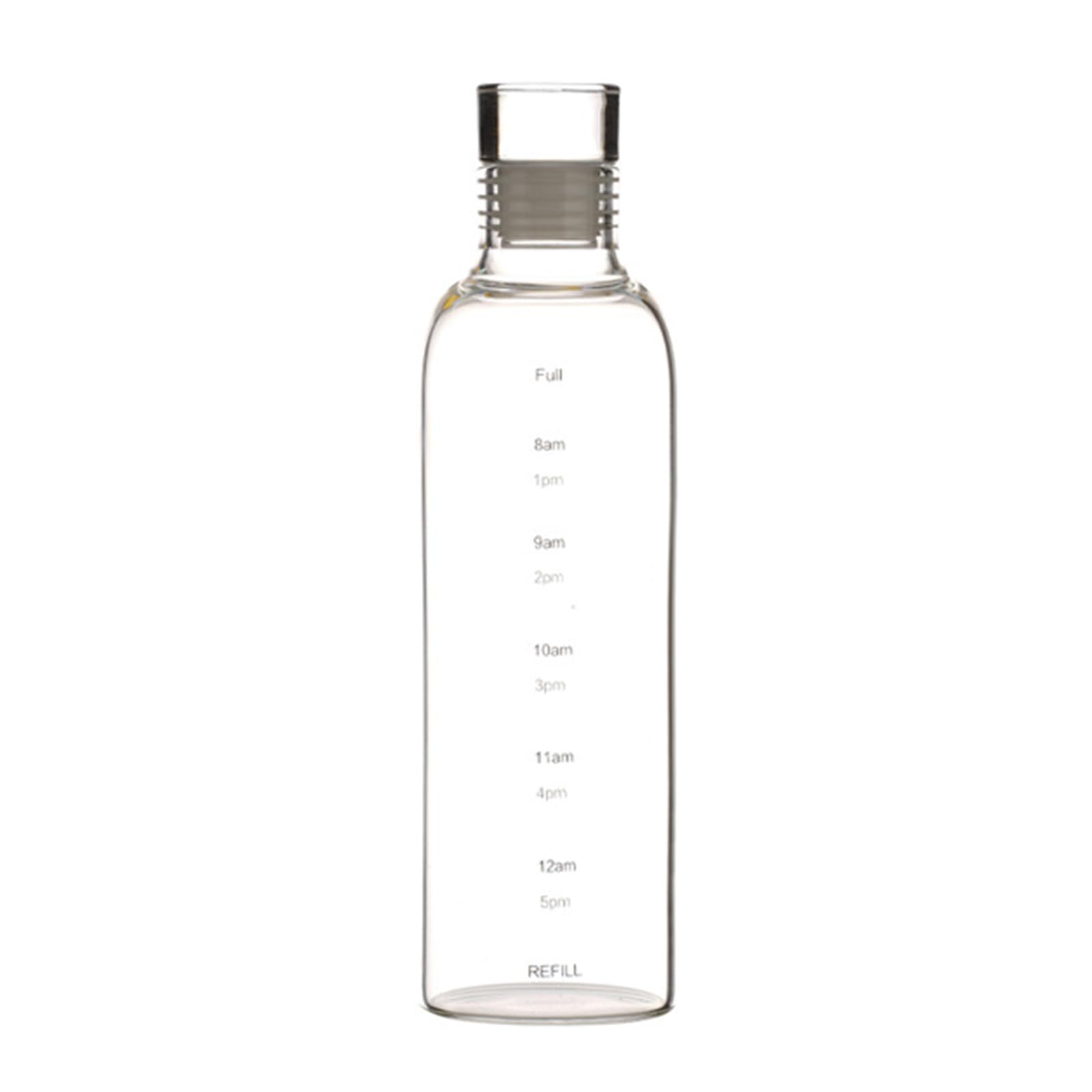 Sturdy multifunctional glass cups with time indicators for effective management of daily water consumption with time stamp
