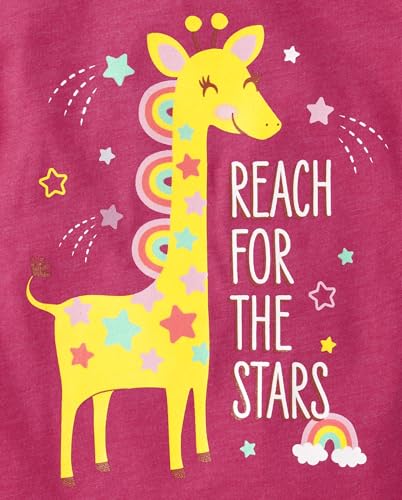 Image of The Children's Place Baby-Girls and Toddler School,Learning Short Sleeve Graphic T-Shirts,3 Pack