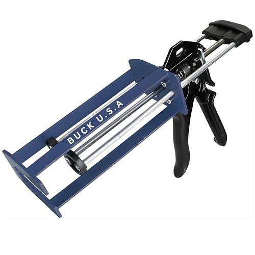 Image of Buck 400ml Dual Cartridge Epoxy Gun (1:1 & 2:1) - High Thrust Panel Bond Adhesive Applicator for Structural Epoxy, Fillers & Plastic Repair, Fits 08115 & 08116