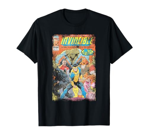 Invincible Distressed Cover Homage T-Shirt Tee for Men Women Comic Book Fans
