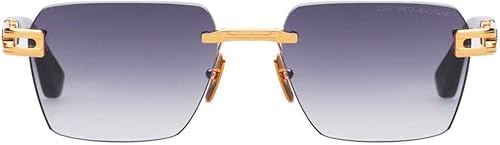 Miniatura 2 de Dita META-EVO ONE DT DTS147 A-01 - Gafas de sol sin montura de metal con remolino de tinta color amarillo y lente degradado gris