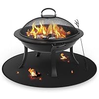 Feuerfeste Unterlage, Feuerstellenmatte, Runde unter Grill Decke für Outdoor-Grill, feuerfeste Matte, ölbeständig wasserdicht unter Boden BBQ Zubehör Schutz für Herd Zubehör (95cm)