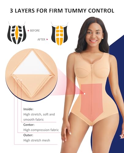 Image of FeelinGirl Shapewear Tummy Control Fajas Colombianas Stage 2 Post Surgery Compression Garment Body Shaper for Women