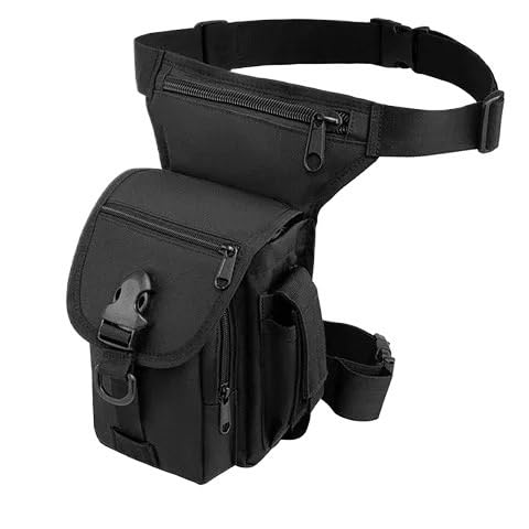 Pernera moto bolsa impermeable de nailon para mujer y riñonera de muslo