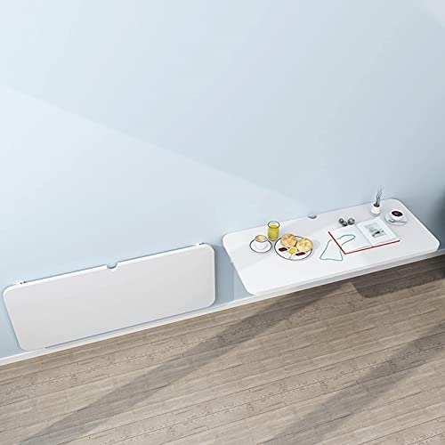 Table murale pliante blanche 70x30 cm pour ordinateur portable - 3