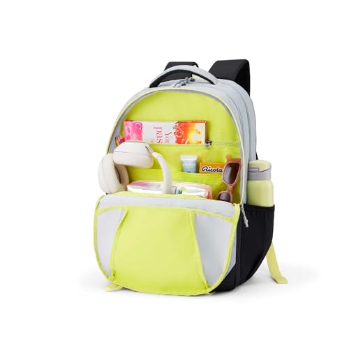 Image of American Tourister Opus | 36 Ltrs | 3 Compartments | Bottle Pocket | Ergonomic Padded Back Panel & Shoulder Straps | High School Backpack | 1 Year International Warranty | Light Grey