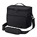 Gloppie Lunch Box for Men Women Black Large Lunch Bag Leakproof Lunch Cooler Bag Thermal Lunchbox Insulated Lunch Containers Adult Lunch Pail Reusable Portable Lunchbag Loncheras Para Hombres