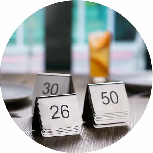 Numéro de table en acier inoxydable de 1 à 50 pour restaurant