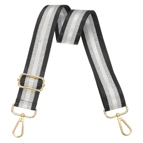 Image of PATIKIL Purse Strap, Wide Shoulder Strap Adjustable Crossbody Bag Straps Universal Replacement Shoulder Bag Belt for Women's Handbags Canvas Guitar Bag Backpack, Black