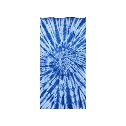 Auskid Blue Tie Dye Hand Towel Ultra Soft Bathroom Towel for Face Gym Spa Cover