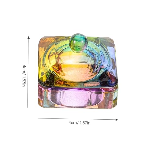 Ipetboom 2 piezas cuencos de uñas de cristal para pedicura miniatura 2