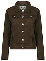 AMARA REYA Womens Stretch Cotton Lightweight Casual Denim Summer Jacket