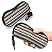 AQRJKHD Fashion Striped Sunglasses Case for Women Men Neoprene Eyeglass Soft Case with Belt Clip Glass Pouch