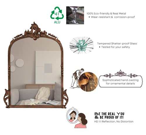 Image of Gharaana Decorative Mirror (3 Victorian Copper)